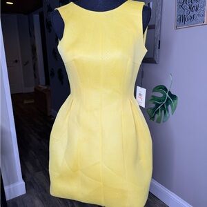 Calvin Klein Yellow Mini Dress